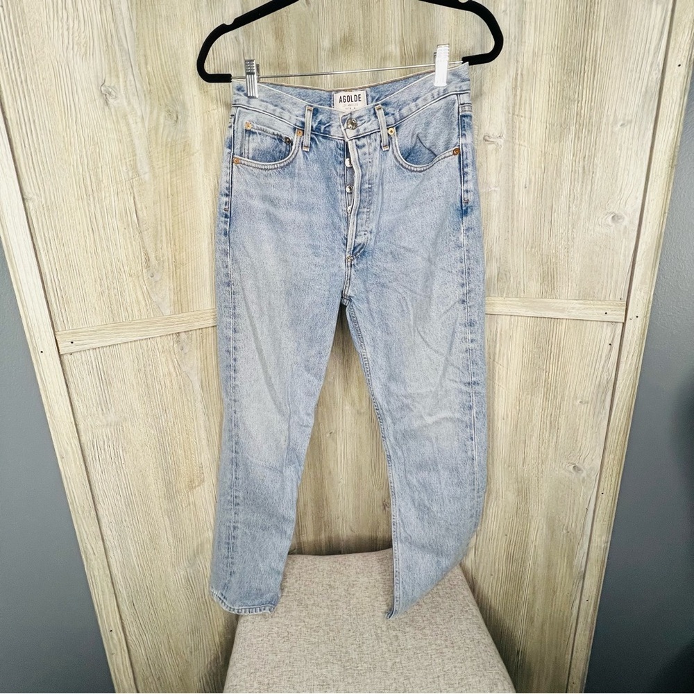 Agolde Riley High Rise Straight Crop Jeans - Picture 3 of 9